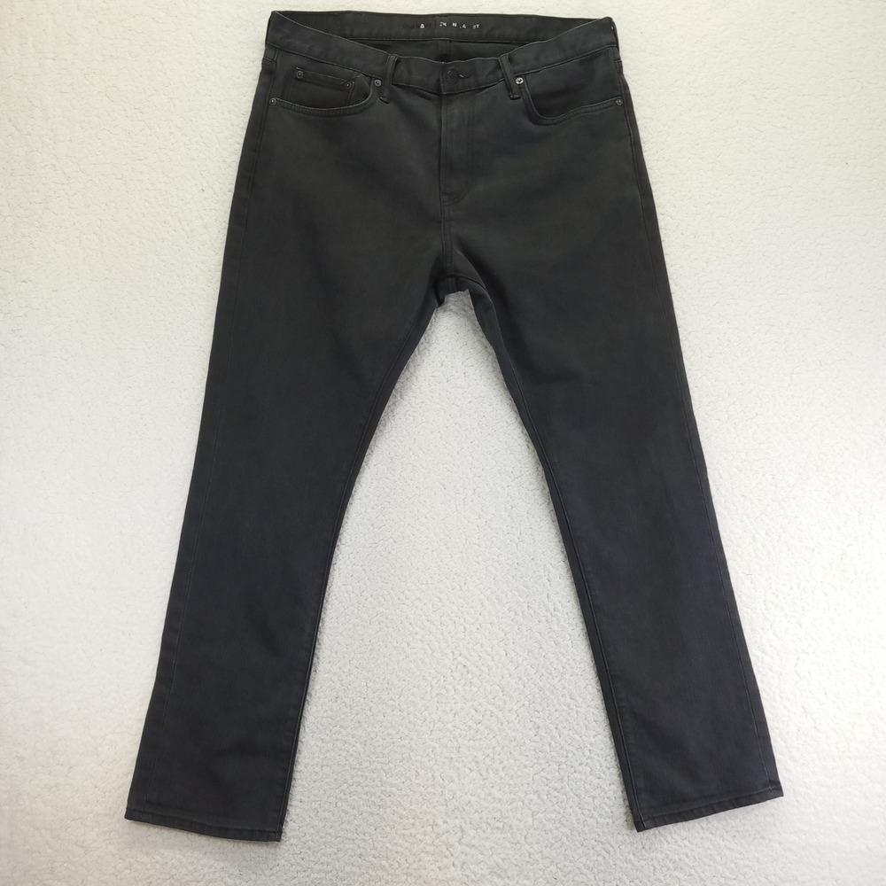 Old Navy Mens Skinny Jeans Black Denim Pants 36x30 Stretch Casual Dark Wash - Picture 1 of 10